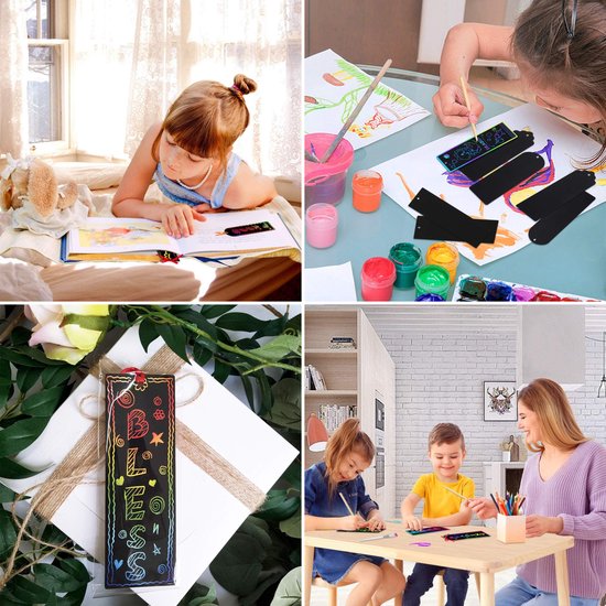 Partizzle 36x Signets magiques - Dessin à gratter - Signets à distribuer - Grabbelton Treat Gifts - For Kids