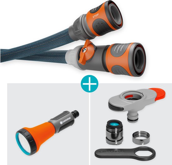 Tuyau textile - GARDENA  - Liano™ Xtreme 10m - orange/noir