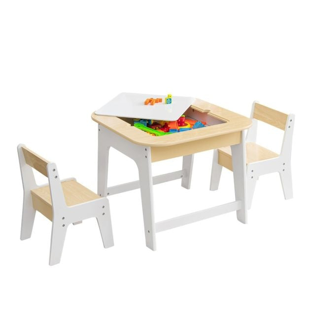 Table enfant Coast avec 2 chaises 3 groupes de chaises enfant TLG en bois avec plateau double face