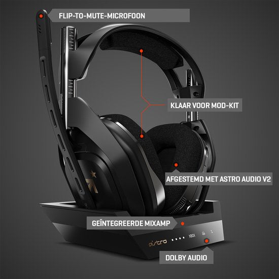ASTRO A50 Xbox - Casque de jeu - PC, Xbox series S|X, Xbox One - Noir