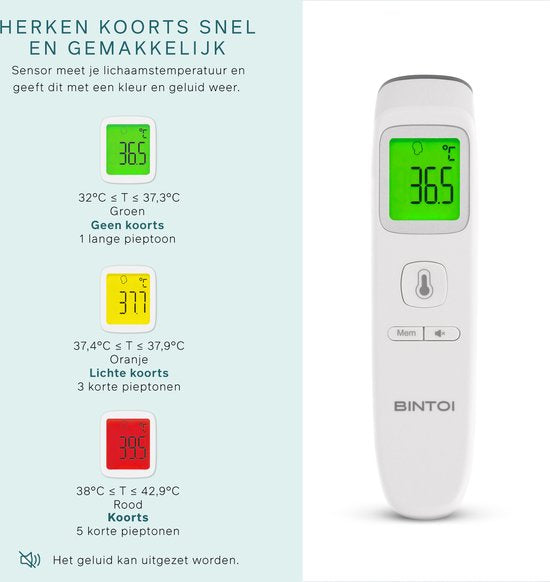 Bintoi® XE200 - Thermomètre - Jauge de température - Thermomètre de fièvre