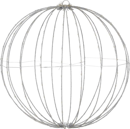 Luca Lighting Christmas Light Ball with Classic White LED Lights - Ø50 cm - Silver
