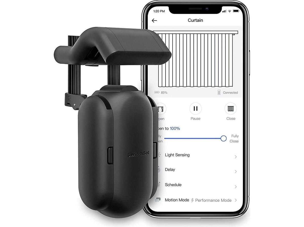 Système de rideaux SwitchBot - Compatible avec les tringles à rideaux - Noir