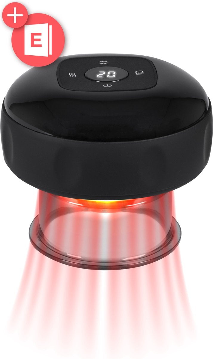 Nuvance - Appareil électrique de massage de la cellulite - 12 niveaux et températures - eBook inclus - Corps entier - Cupping Cups Set Massage - Cellulite Cups - Hijama Cups - Anti Cellulite
