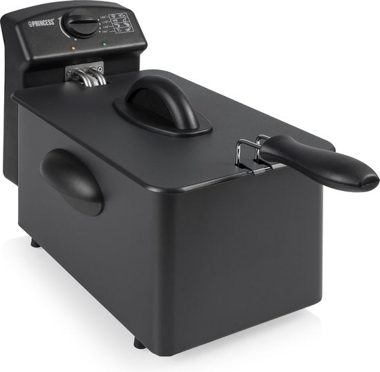 Princess fryer 182729 - Friteuse - 4 litres - Zone froide - 2000 watts - Collection Black Steel