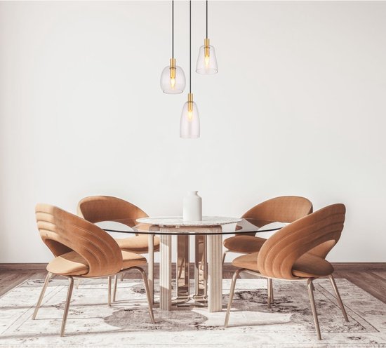 Globo - lampe suspendue - Garri - laiton - verre - Ø 43cm - E14 - 15789-3HM