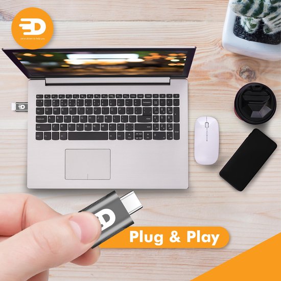 Drivv. Adaptateur USB C vers USB A - 2 pièces - Gris spatial - Thunderbolt 3 - USB 3.0 - 5Gbps