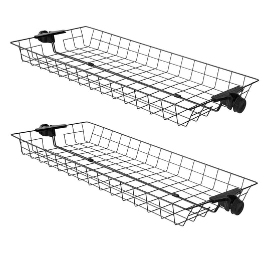 SoBuy Lot de 2 paniers de rangement - Acier noir