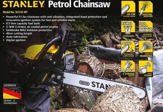 STANLEY - BENZINE SCIE A CHAINE - 45.1 cc