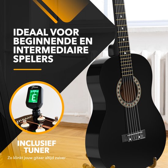 Finesse Acoustic Guitar - Starter Set - Nylon Strings - Guitare classique - Guitare enfant et adulte