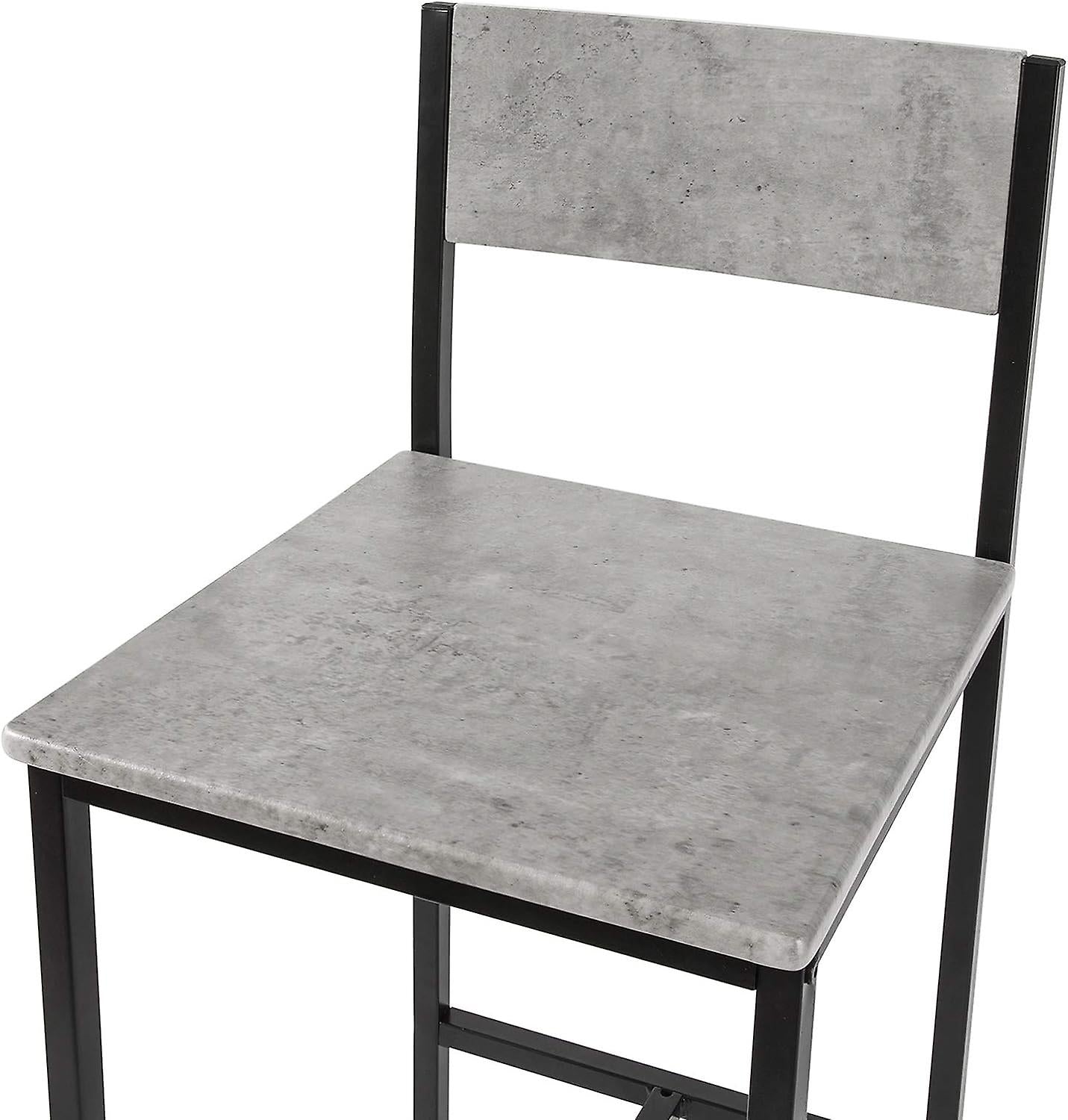 Sobuy Tabourets de bar - 2 fois - Gris - 38x40x95 cm.