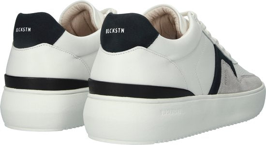 Blackstone MARBLE COLTON - DG513 Blanc Bleu foncé - Baskets basses - Homme - Blanc - Pointure : 43