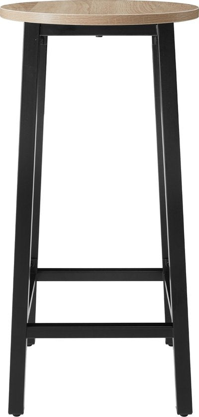 tectake - Lot de 2 tabourets de bar "Corby" - industriel - brun clair - 404333