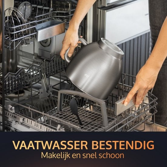 JAP Appliances Mastermix - Robot de cuisine (1000W) - Robot de cuisine avec 6 vitesses et fonction pulse - Mixeur avec bol de 5,7 litres - Séchoir à casseroles inclus - Noir mat