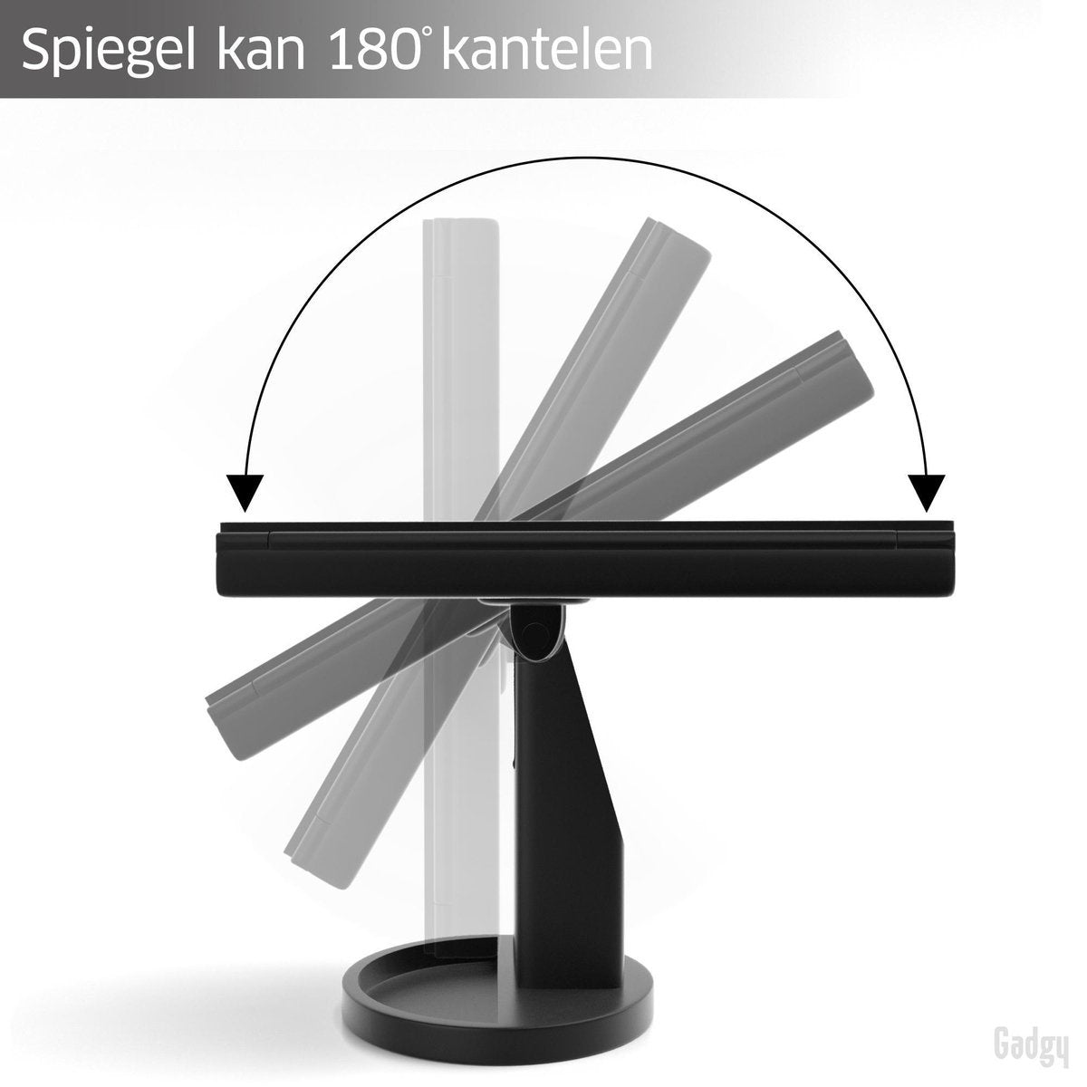 Gadgy Make Up Spiegel met Verlichting - Cosmetica Spiegel - Scheerspiegel - Staand met 2 Vergrootspiegels - op Batterijen of USB (kabel incl) - Cadeau voor Vrouw