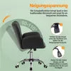 Chaise de bureau ergonomique Yaheetech avec accoudoirs et roulettes - Noir - 65,5 x 64,5 x 83-93 cm