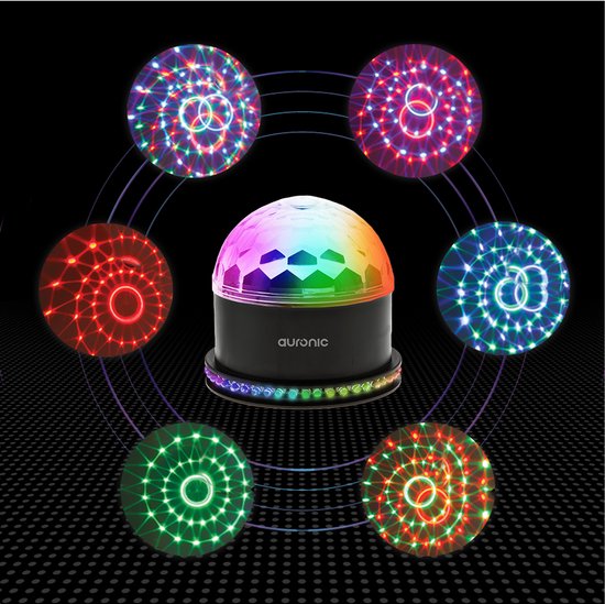 Auronic Rotating Discolamp - Duo Pack - Discoball - LED - Lumière de discothèque - Télécommande et contrôle musical - Enfants/Adultes