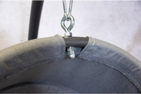 Chaise suspendue Tony avec capuchon - Gris