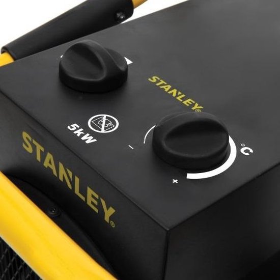 Stanley Workshop heater ST-305-231-E - jusqu'à 50m2 - Aussi ventilateur d'air froid - Noir/ Jaune