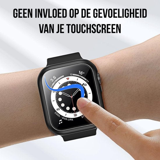 Coque pour Apple Watch Series 4 / 5 / 6 / SE - 40 mm Screen Protector - 2 Pieces - Full Cover Hard Case - Black