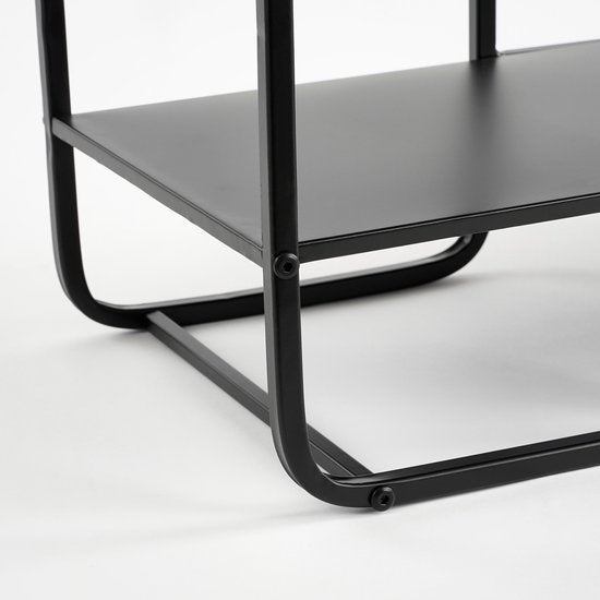 Etagère Mica Decorations - 3 plateaux - Métal - L70 x L30 x H76 cm - Noir