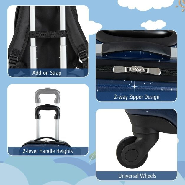 Ensemble de valises pour enfants Coast 2 pièces - 30/40 cm - Bleu marine