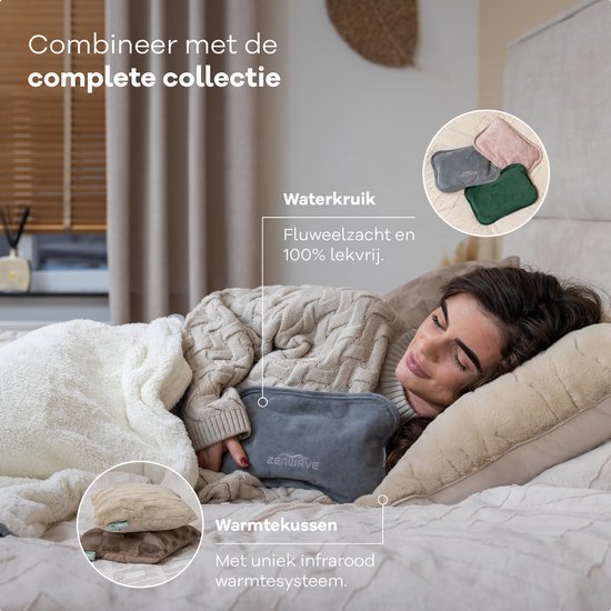 Couverture électrique Zenwave 180x130cm - Résistance à la machine à laver Couverture grise - Couverture chauffante à 10 réglages - Plaid chauffant en polaire ultra doux - Couverture électrique - Camping et plein air - 1 personne