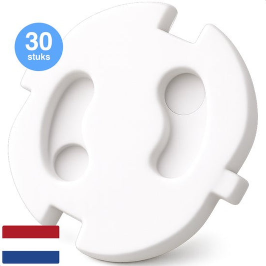 Luft Socket protection PRO - 30 pièces - Extra sûr - Protection des bébés et des enfants - Pour les Pays-Bas et la Belgique - Plaque de recouvrement - Protecteurs - Blanc
