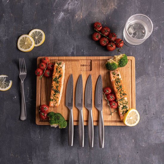 Boska Steak Knives / Set de couteaux à steak Monaco+ - 4 pièces - Acier inoxydable - Multifonctionnel - antiadhésif
