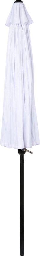 Camp Active Parasol - Parasol pour balcon et terrasse - ⌀250 x 240 cm - Parasol à bâtons - Parasol sans pied - Blanc