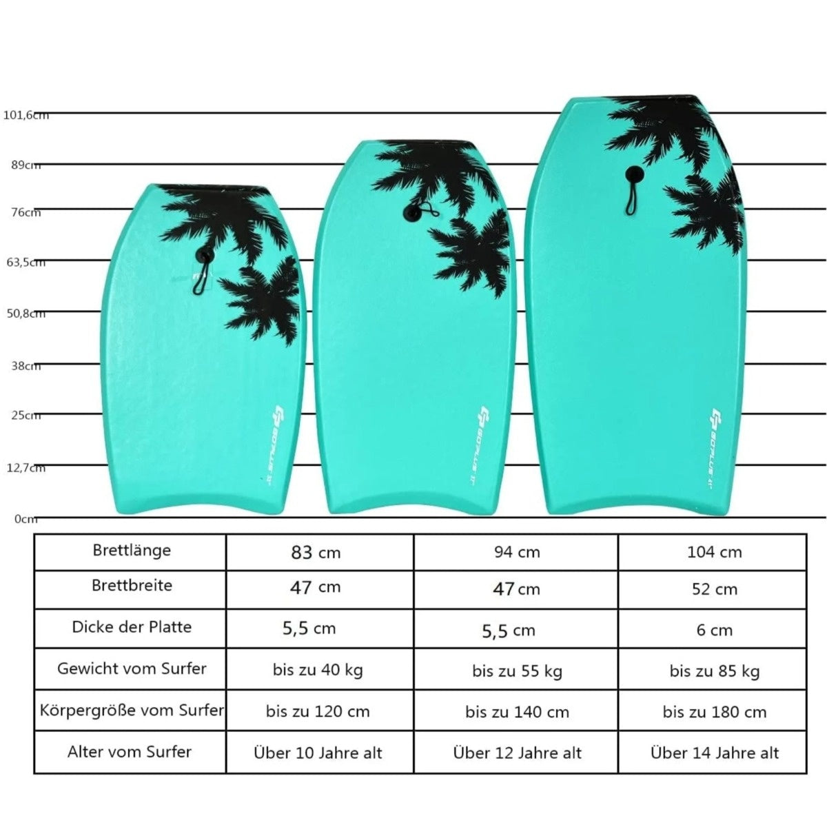 Coast bodyboard planche de natation planche de surf enfants 83 x 47 x 5.5 cm vert