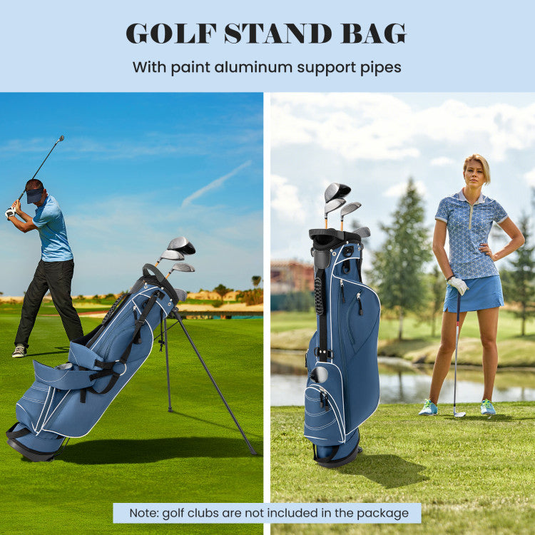 Coast Golf Stand Cart Bag - Séparateur à 4 voies - Léger avec 4 compartiments de rangement - Housse de pluie incluse - Poignées et double bandoulière - Dimensions : 36 x 32 x 112 cm - Couleur : Noir