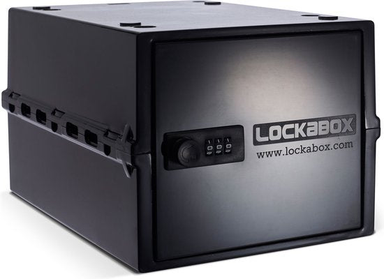Lockabox One™ Boîte de rangement avec serrure à chiffres - Armoire à pharmacie verrouillable - Coffre-fort en polycarbonate - Résistant au réfrigérateur et au congélateur - 10,5 litres - 31 x 21 x 17 cm.