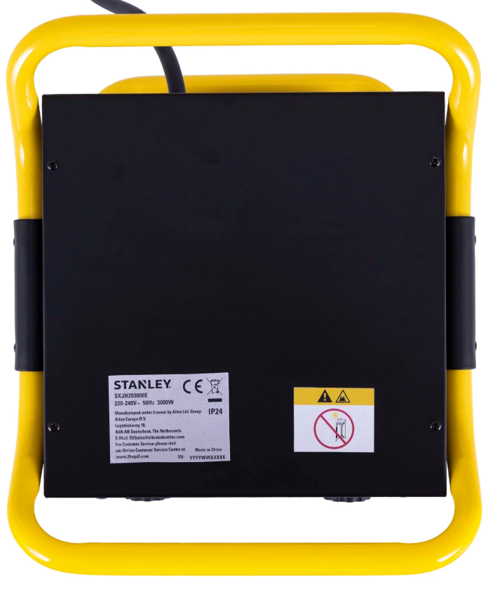 Stanley Workshop heater 3000 W - 45 x 30 x 20 cm - puissant et compact