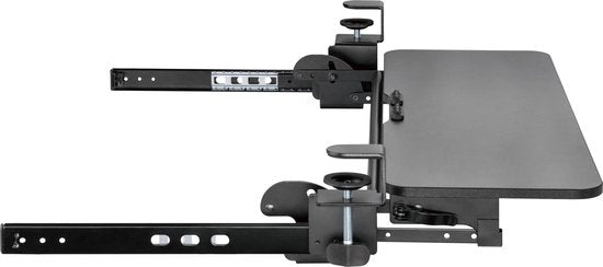 Plateau à clavier sous le bureau - support de clavier - plateau à clavier - siège ergonomique - réglable en hauteur et extensible