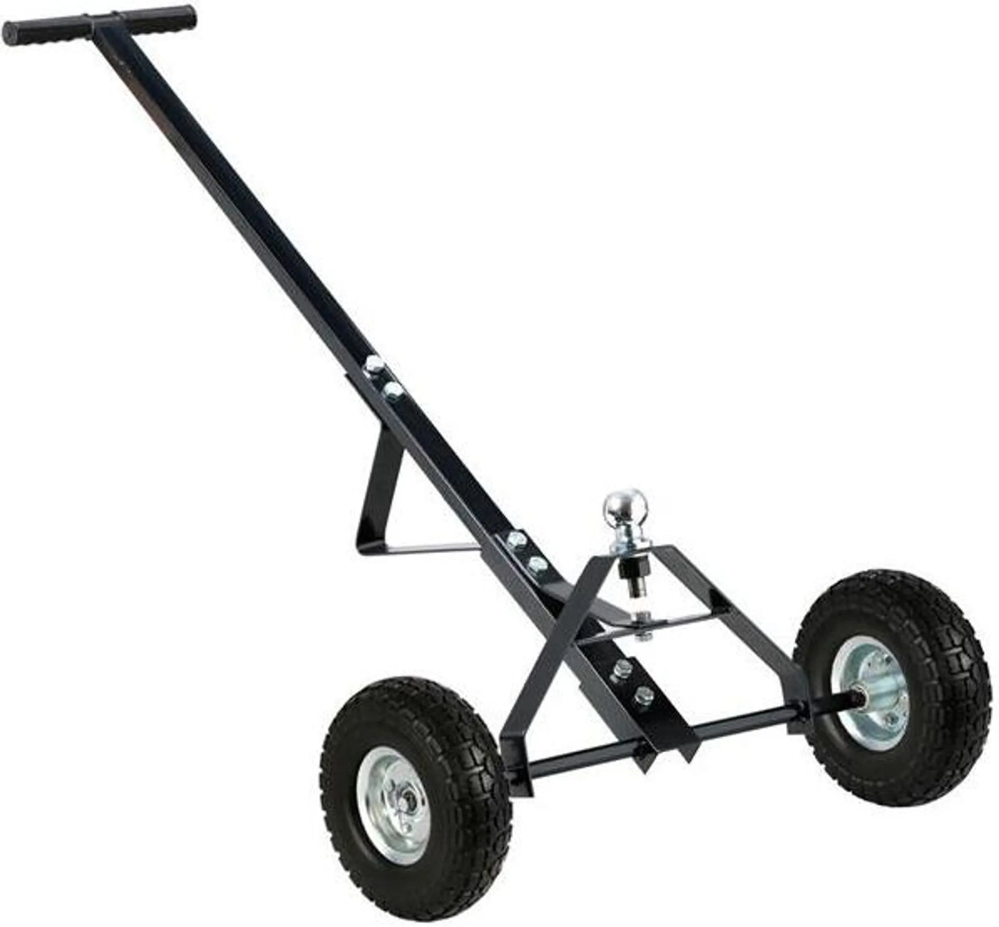Yaheetech Roues de brouette Pneumatiques Lot de 4 - 25,5 x 25,5 x 8 cm - Avec jante en métal et profil en dents de scie et mécanisme de protection contre les fuites - Pour brouette et chariot de jardin - Caoutchouc noir et métal