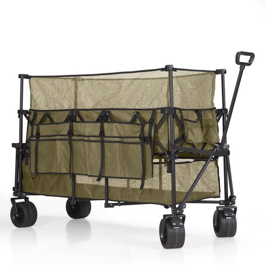 Mr. Fold Bolderkar XXL - pliable - 600L - 300KG - Vert - roues tout-terrain