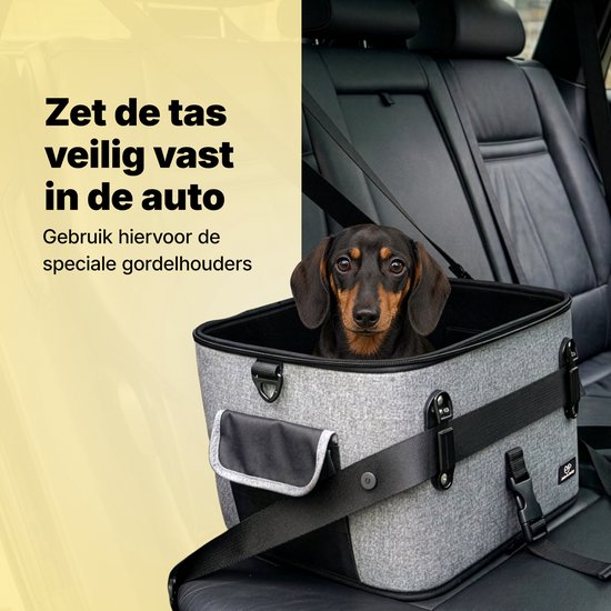 Panier pour chien Jake et Jacky - Panier pour chien à l'arrière du vélo - Panier pour chien à vélo - Siège auto pour chien - Petits chiens (max. 12 kg) - 35 x 30 x 31 cm