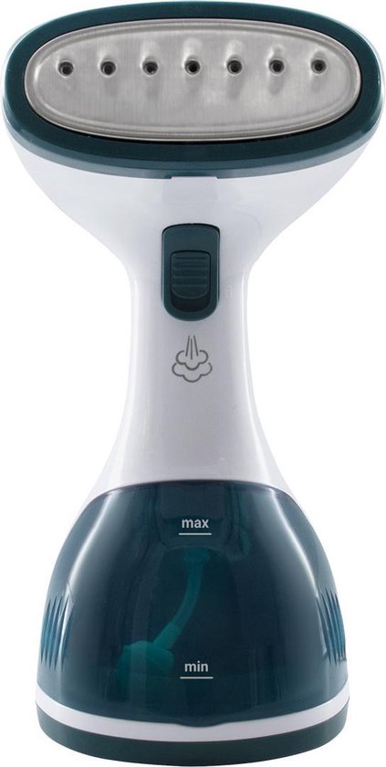 Tomado TSH1201W - Défroisseur linge - Défroisseur mains - Démêleur - Nettoyeur vapeur - 2 brosses incluses - Blanc/turquoise