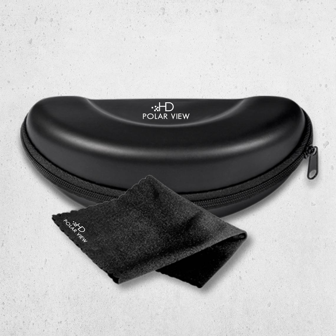 Étui rigide HD Polar View - Étui à lunettes avec chiffon de nettoyage en microfibre