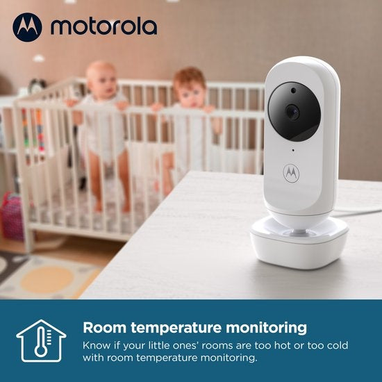 Motorola Nursery Babyfoon - avec caméra - VM34 - Écran couleur 4,3 pouces - Vision nocturne infrarouge - Fonction interphone - Berceuses
