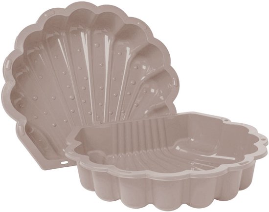 Bac à sable coquille rose clair pastel 2 pièces88 x 77cm x 36 cm SwingKing Bac à sable / bac à eau avec couvercle