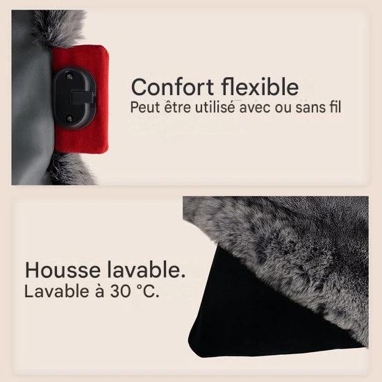 Auronic Coussin chauffant infrarouge Teddy 45x60 cm - Gris