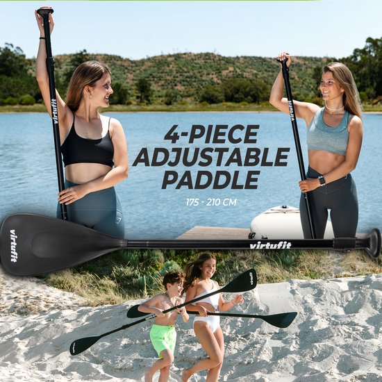 Planche de SUP gonflable VirtuFit Ocean 275 cm - Poids max. 150 kg - Kit complet - Pompe, pagaie, sac de transport, accessoires et support GoPro inclus - Planche de Stand Up Paddle - Orange
