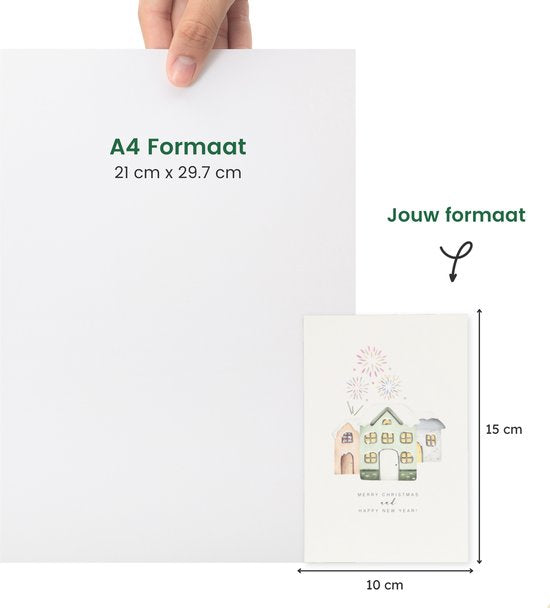 Partizzle 36x Cartes de Noël de luxe avec enveloppes - Cartes de Nouvel An - 2025 Collection / 12 Designs