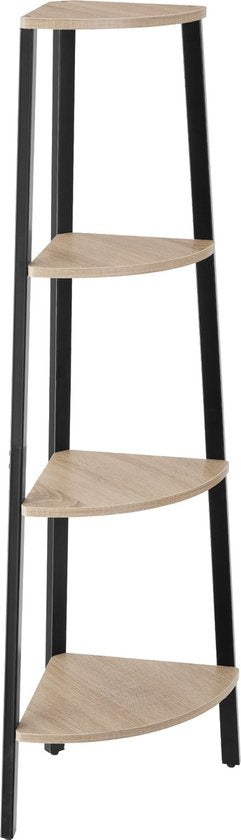 tectake - Hoekkast Newbridge 34x34x125cm - lichtbruin - 404774