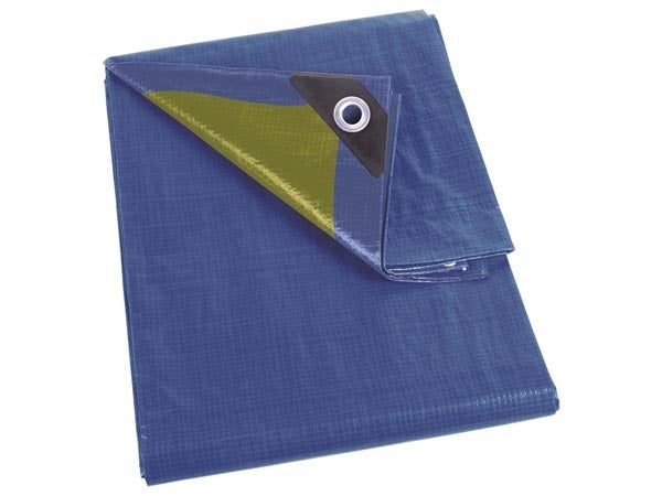 Bâche Perel - Bleu/Kaki - Solide - 6 X 10 M