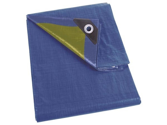 Bâche Perel - Bleu/Kaki - Solide - 6 X 10 M