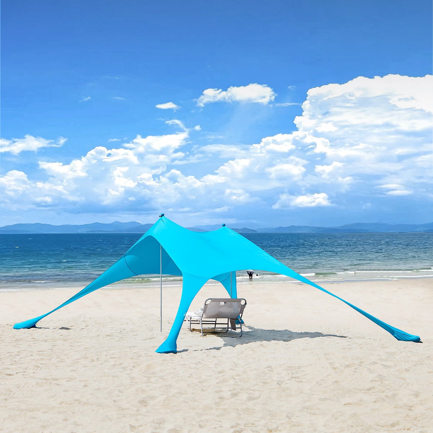 SoBuy OZT01-HB Tente de plage portable - Lycra Polyester - Anti-UV UPF 30 - Parasol de plage & Tente de plage avec sac de transport