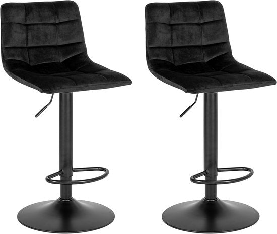 Tabouret de bar - House Nordic - Chaise Haute - Ensemble de 2 chaises de bar - Noir